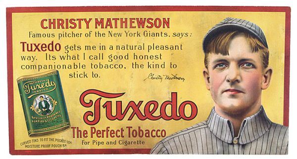 1910 Christy Mathewson Tuxedo Tobacco